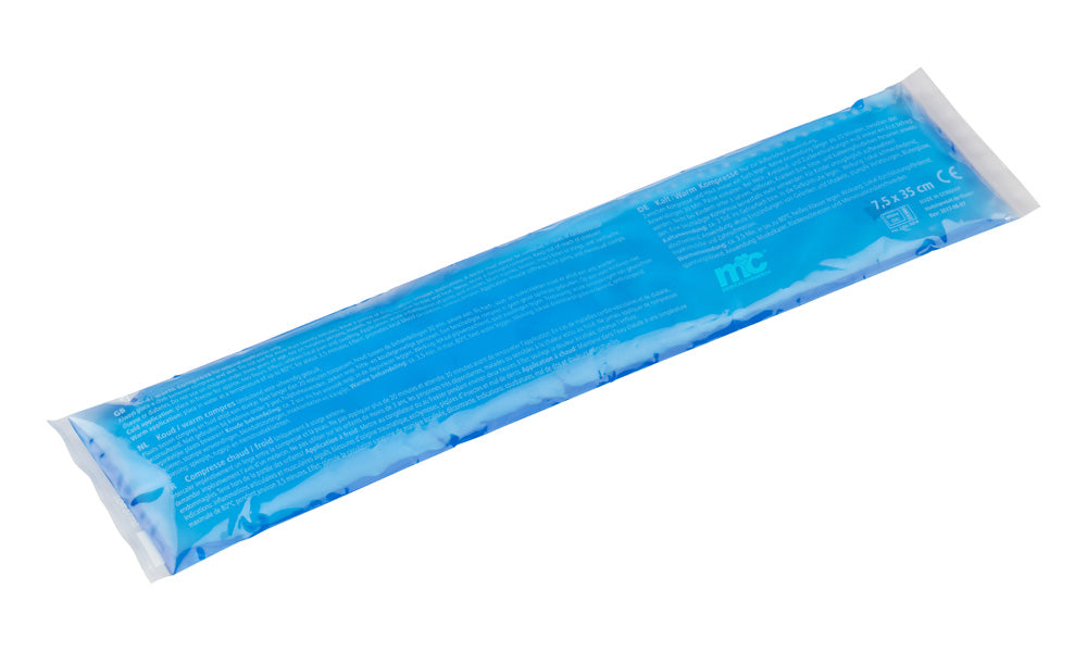 Kalt-Warm-Gel-Kompressen im Folienbeutel, blau, langes Rechteck