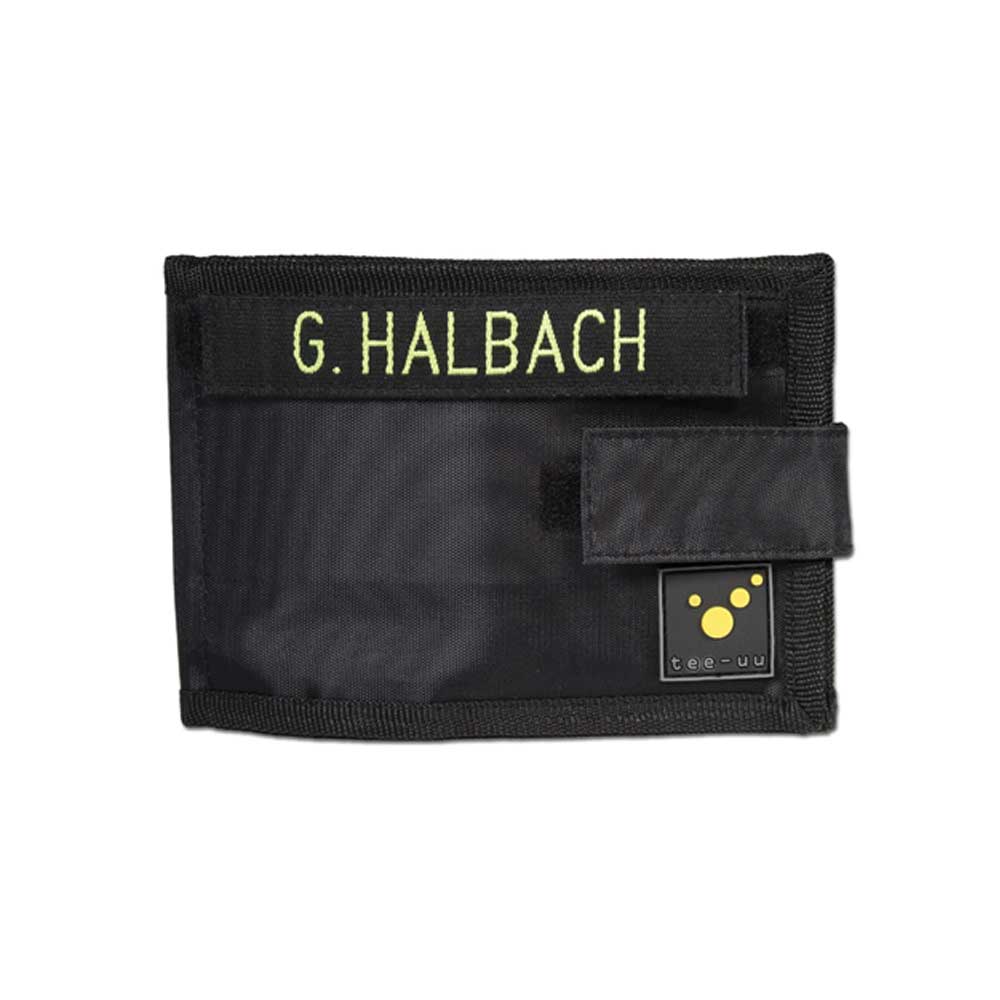 Brusttaschen-Organizer mit Schriftzug G. HALBACH und tee-uu Logo