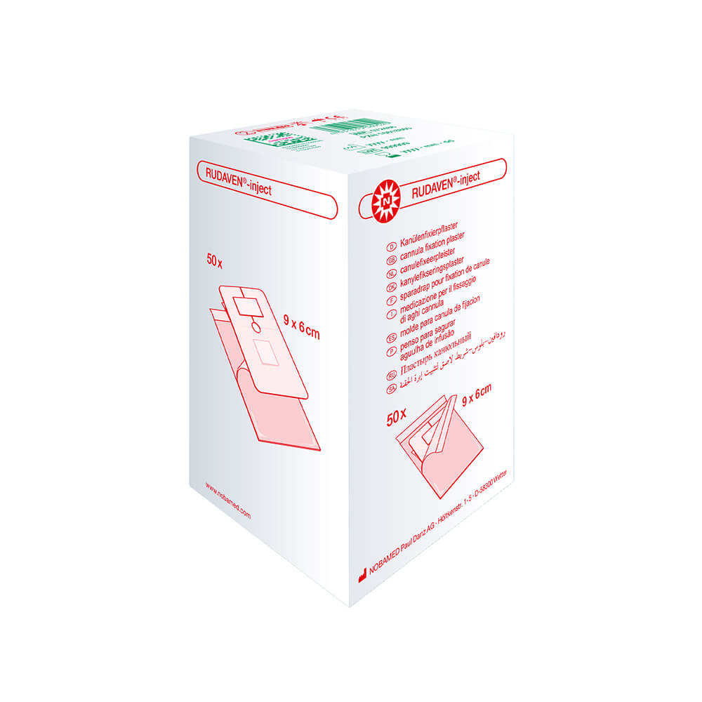 Noba Rudaven inject Kanülenpflaster-Packung, 6×9 cm, 50 Stück