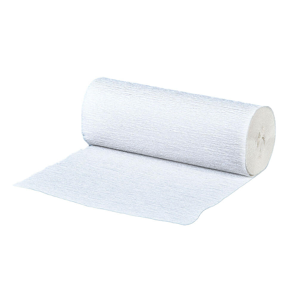 Noba Papierbinde aus Krepppapier, hellblaue Rolle mit abgerolltem Streifen