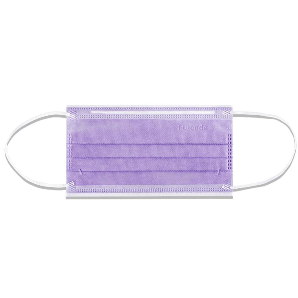 Lila 4-lagiger OP-Mundschutz mit Ohrschlaufen, Euronda Monoart Protection
