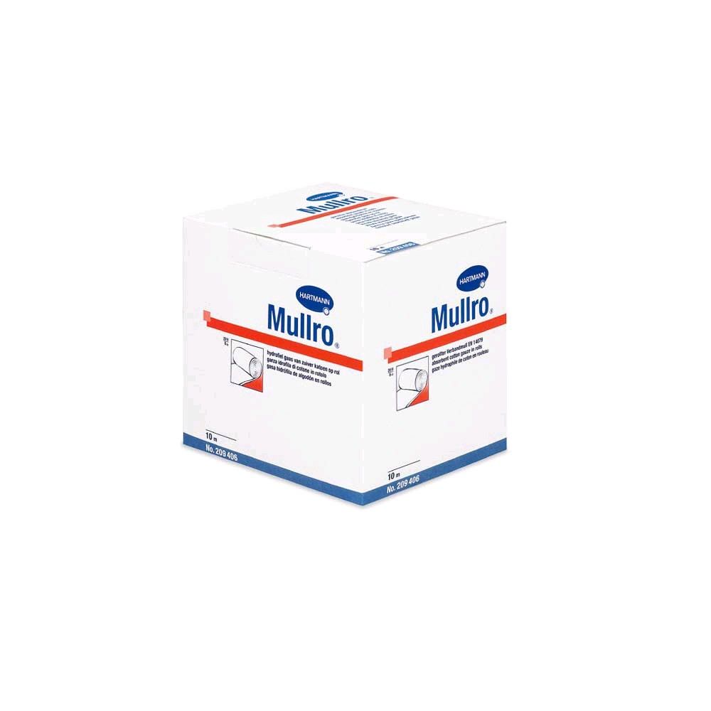 Verbandmull-Packung Hartmann Mullro, gerollter Verbandmull 8-fach, weiße Umverpackung