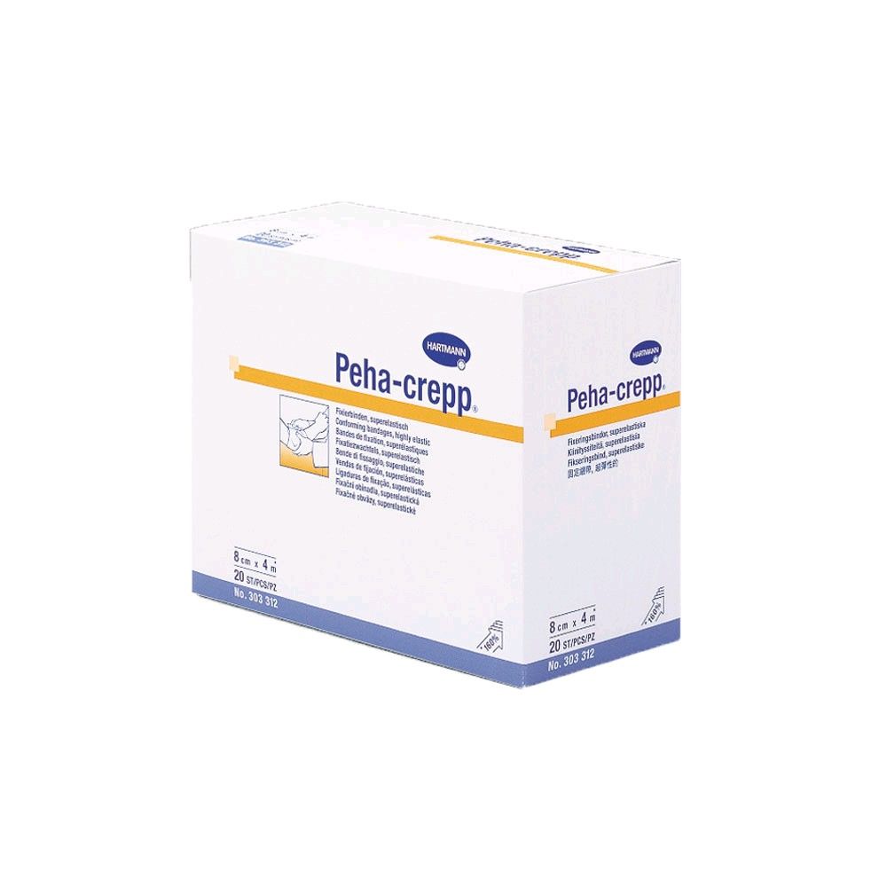 Peha-crepp Fixierbinde von Hartmann, Kartonverpackung seitlich