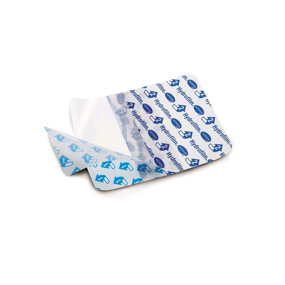 Hartmann Hydrofilm Transparentverband, zusammengefaltetes, durchsichtiges Pflaster mit blauem Muster