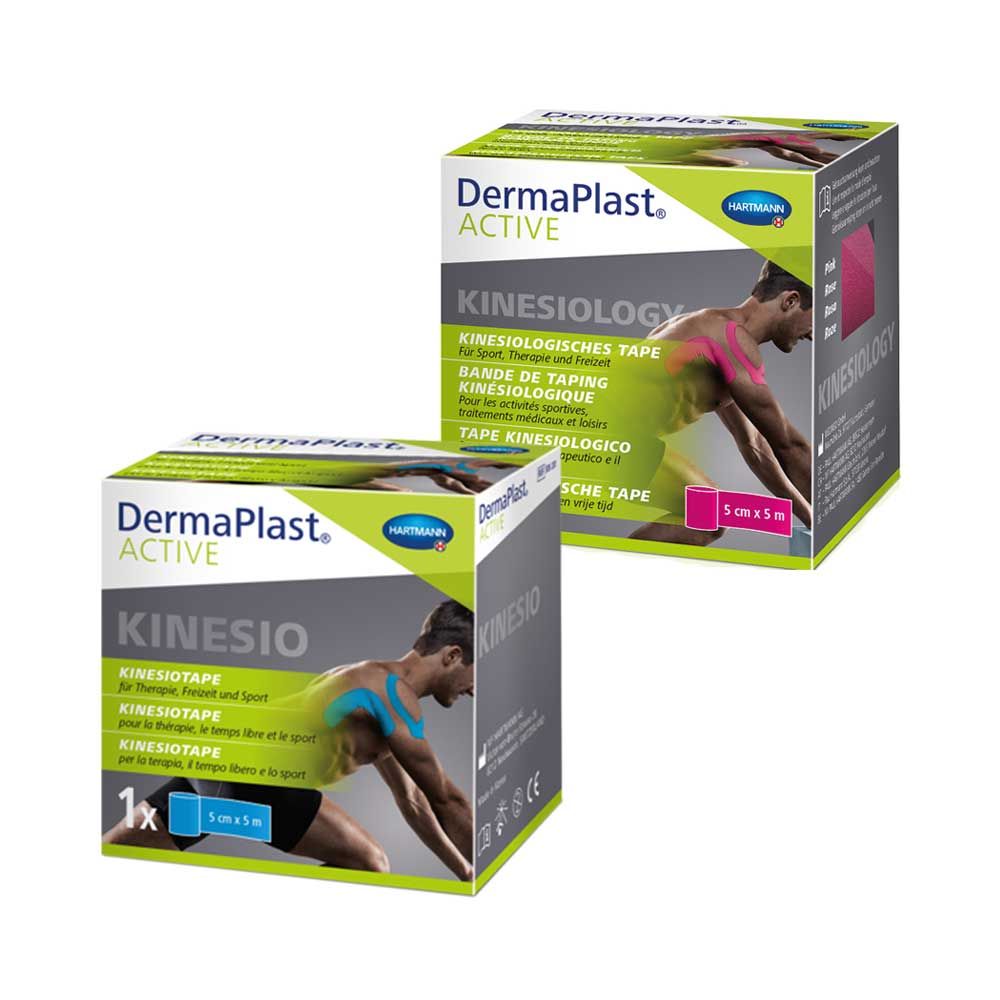 Kinesiologie-Tape in Kartonbox, latexfrei, 5 cm x 5 m, 1 Rolle