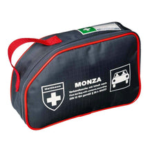Holthaus Medical MONZA Verbandtasche für Auto, dunkelblau mit rotem Rand und Tragegriff
