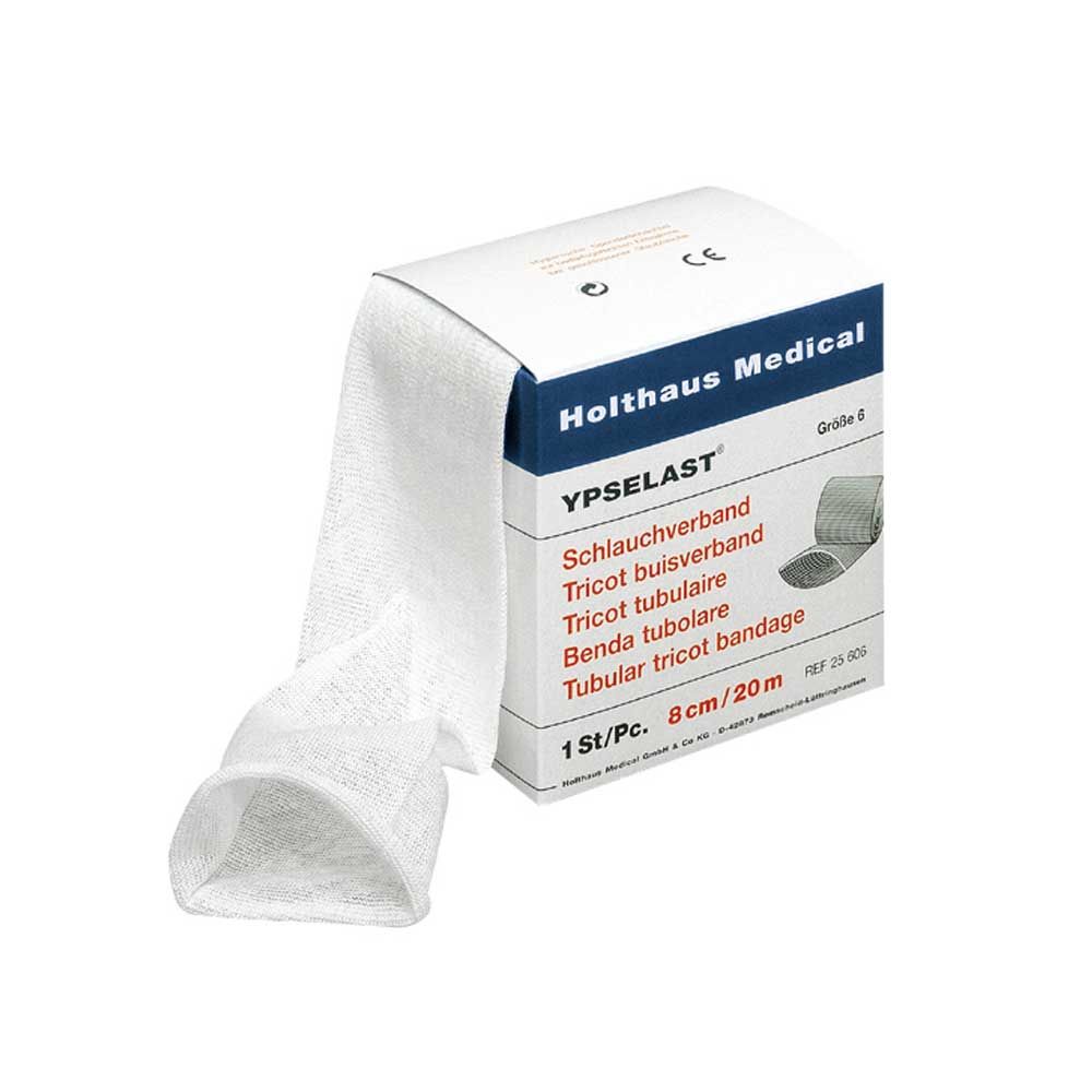 Holthaus Medical YPSELAST® Schlauchverband, weißer Schlauchverband mit Verpackung