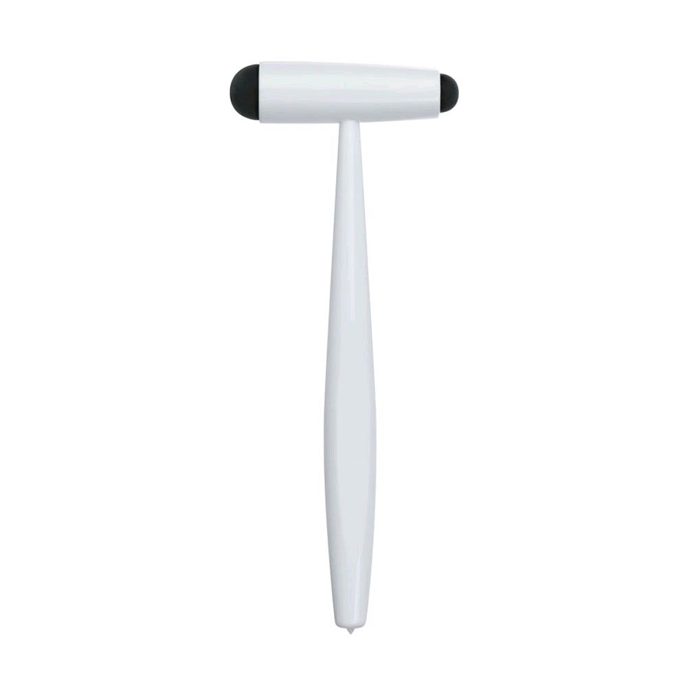 Perkussionshammer nach Buck mit weißem Griff und schwarzem Perkussionskopf