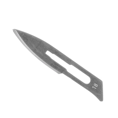 Sterile Einmal-Skalpellklinge aus Carbonstahl, spitz zulaufende Klinge mit Aussparung
