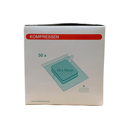 Sterile Mullkompressen-Verpackung, Noba Branding, 50×, 10×10 cm