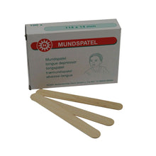 Noba Mundspatel aus poliertem Holz für Kinder, 114×14 mm, 100 Stück
