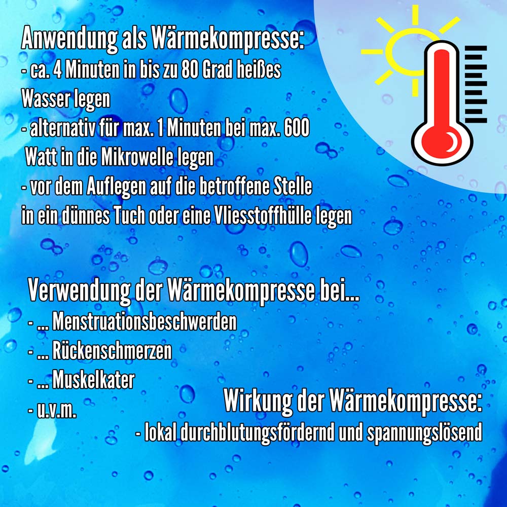 Anwendungs-Infografik mit Temperaturanzeige zur Wärmekompressionsanwendung