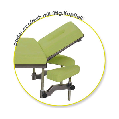 Pader ecofresh Kopfteil (3-teilig) in Lindgrün mit Armauflagen, gepolstert
