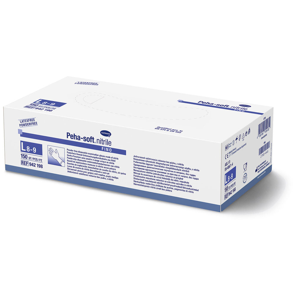 Nitrilhandschuhe-Karton Peha-soft Nitril fino, Größe L 8–9