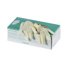 Handschuhpackung mit weißen Einmalhandschuhen, puderfrei, von B. Braun