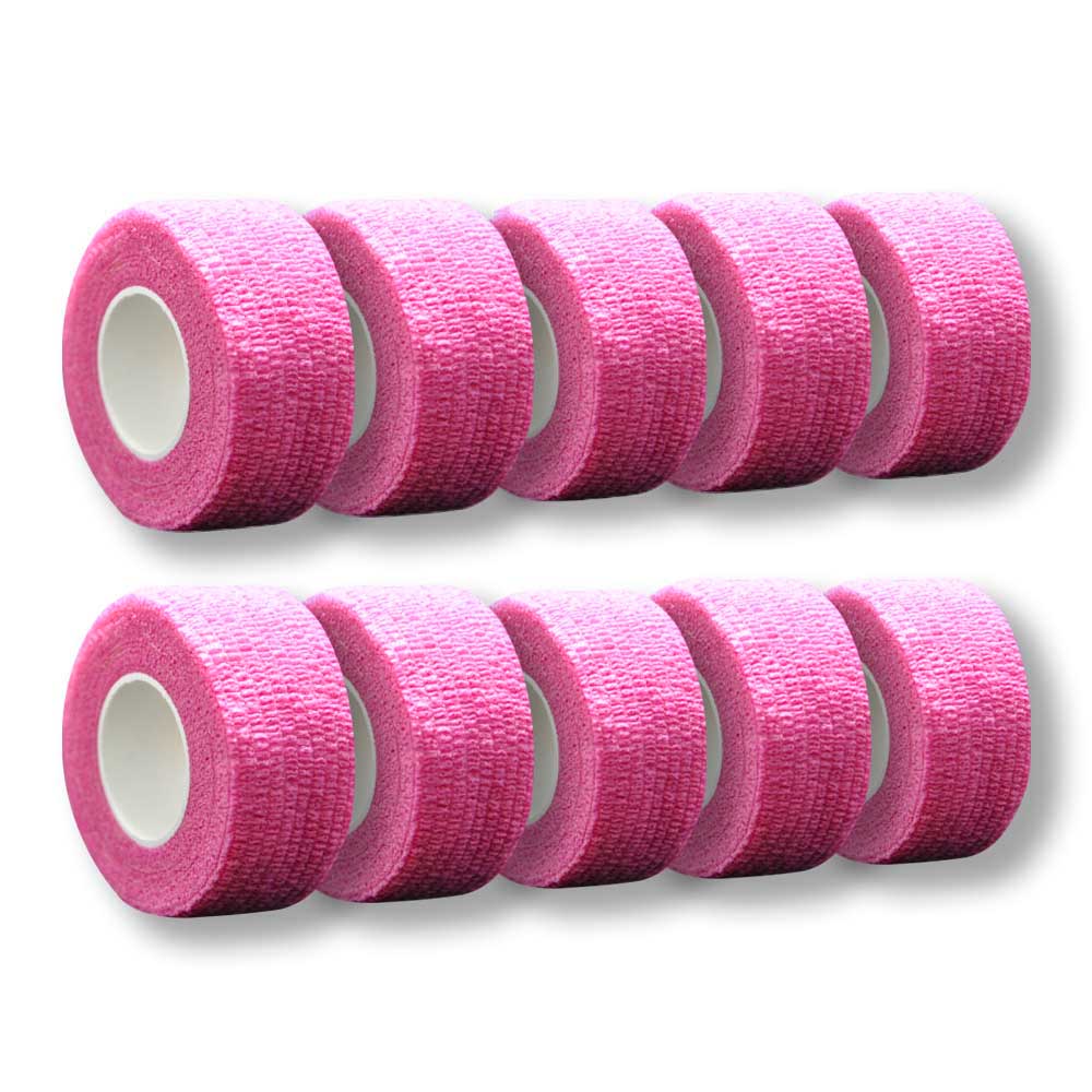 Kohäsives Fingertape, pink, Klebebandrollen-Set