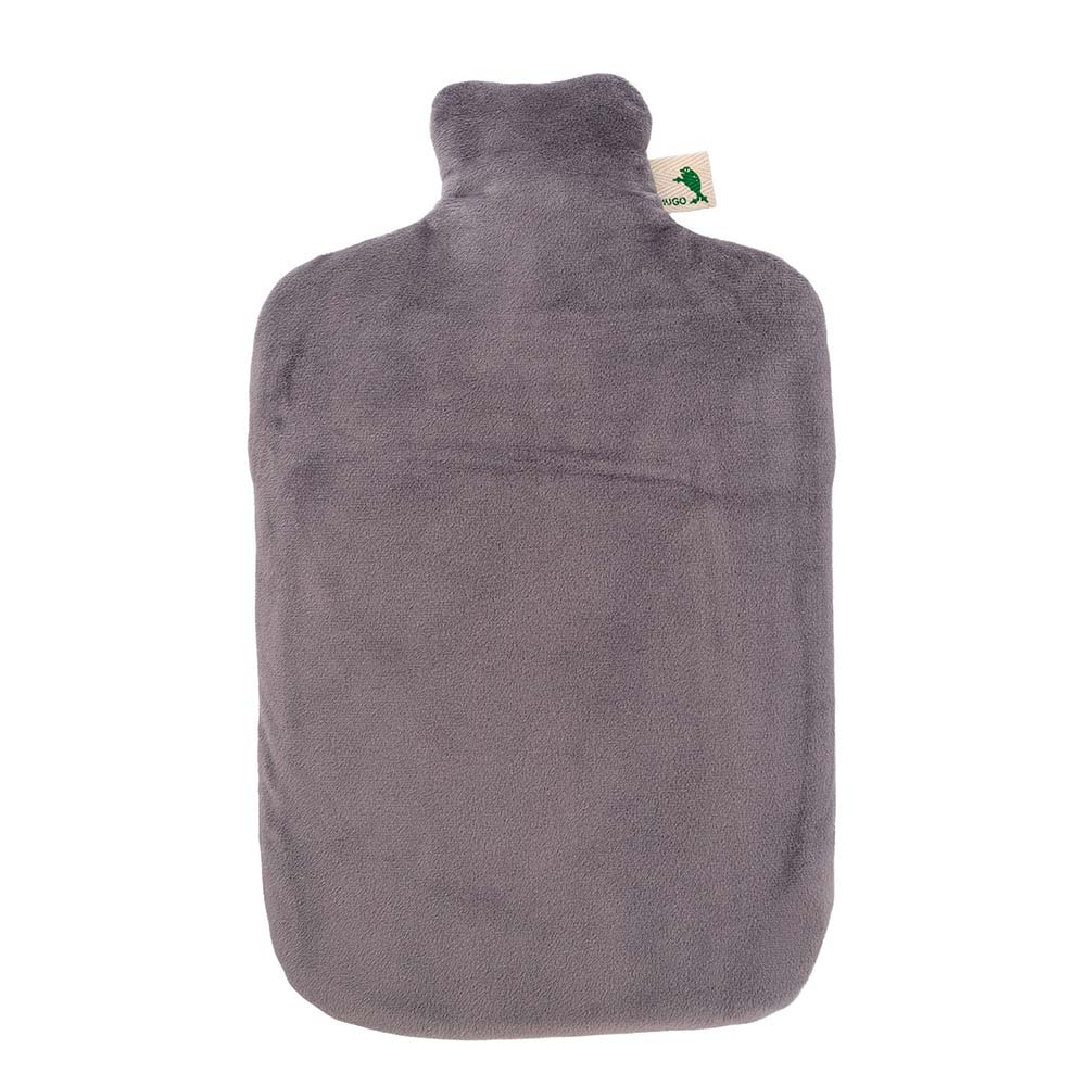 Wärmflasche mit Nickibezug in Grau