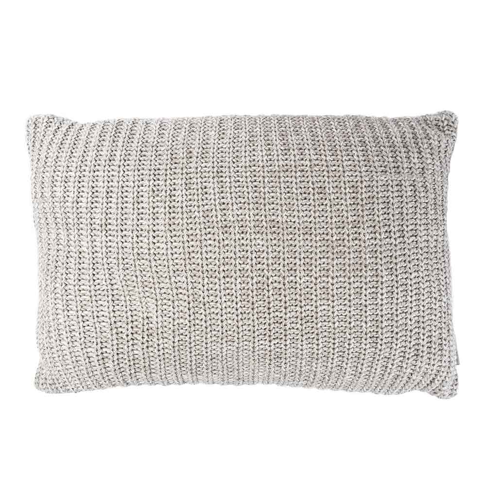 Kissen-Wärmflaschenbezug mit grobem Strickmuster in hellbeige, rechteckig