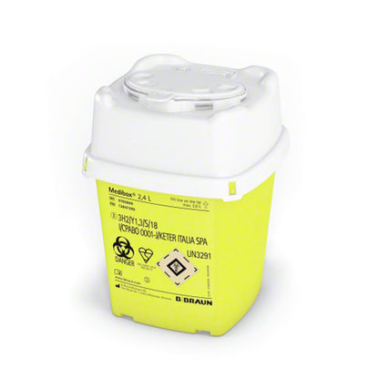 B.Braun Medibox® Entsorgungsbehälter gelb/weiß mit Deckel, 2,4 l