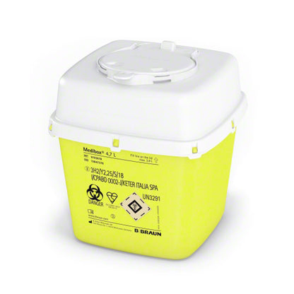B.Braun Medibox® Entsorgungsbehälter gelb/weiß mit Deckel, 4,7 l