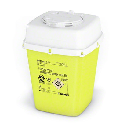 B.Braun Medibox® Entsorgungsbehälter gelb/weiß mit Deckel, 5,7 l