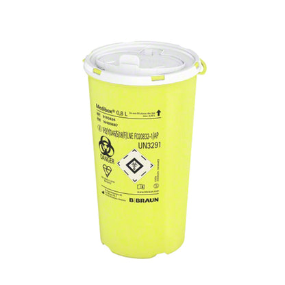 B.Braun Medibox® Entsorgungsbehälter gelb/weiß mit Deckel, 0,8 l