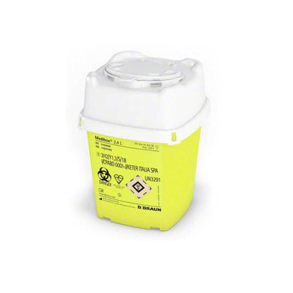 B.Braun Medibox® Entsorgungsbehälter gelb/weiß mit Deckel, 2,4 l