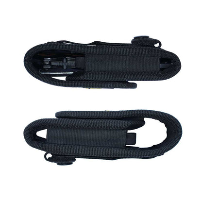 TEE-UU Tool Holster für Rettungsmesser, schwarzer Gurt mit Öffnung und Halteschlaufe