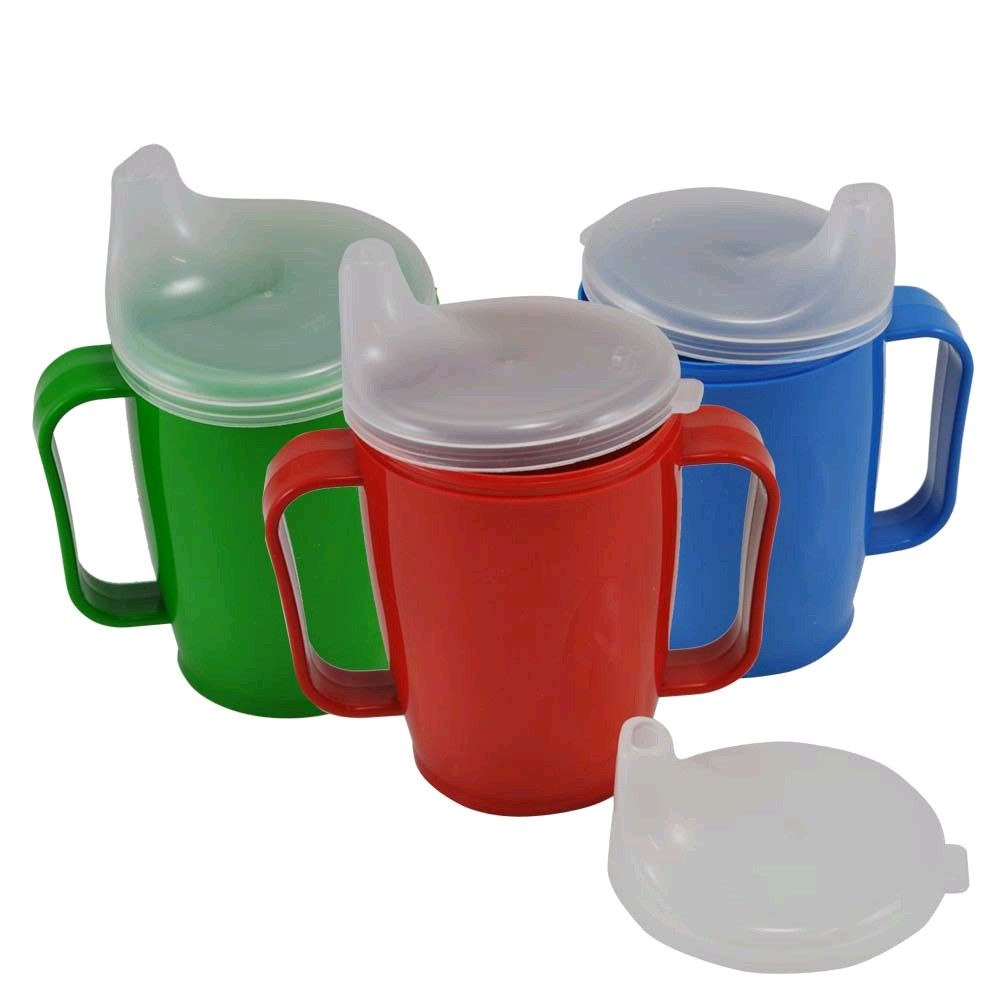 Schnabelbecher mit Griff und Deckel, Set in mehreren Farben