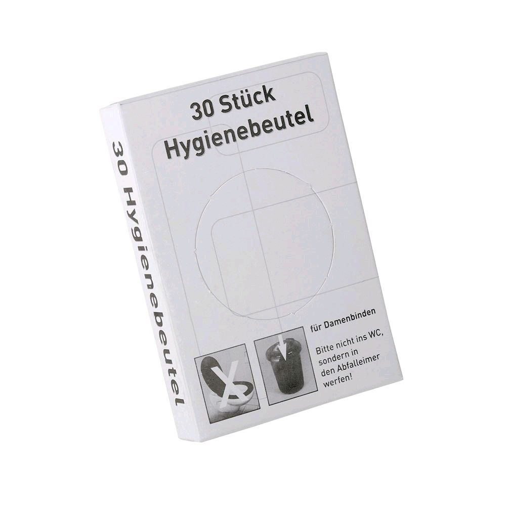 Hygienebeutel-Packung mit Aufdruck, 30 Stück, bedruckt