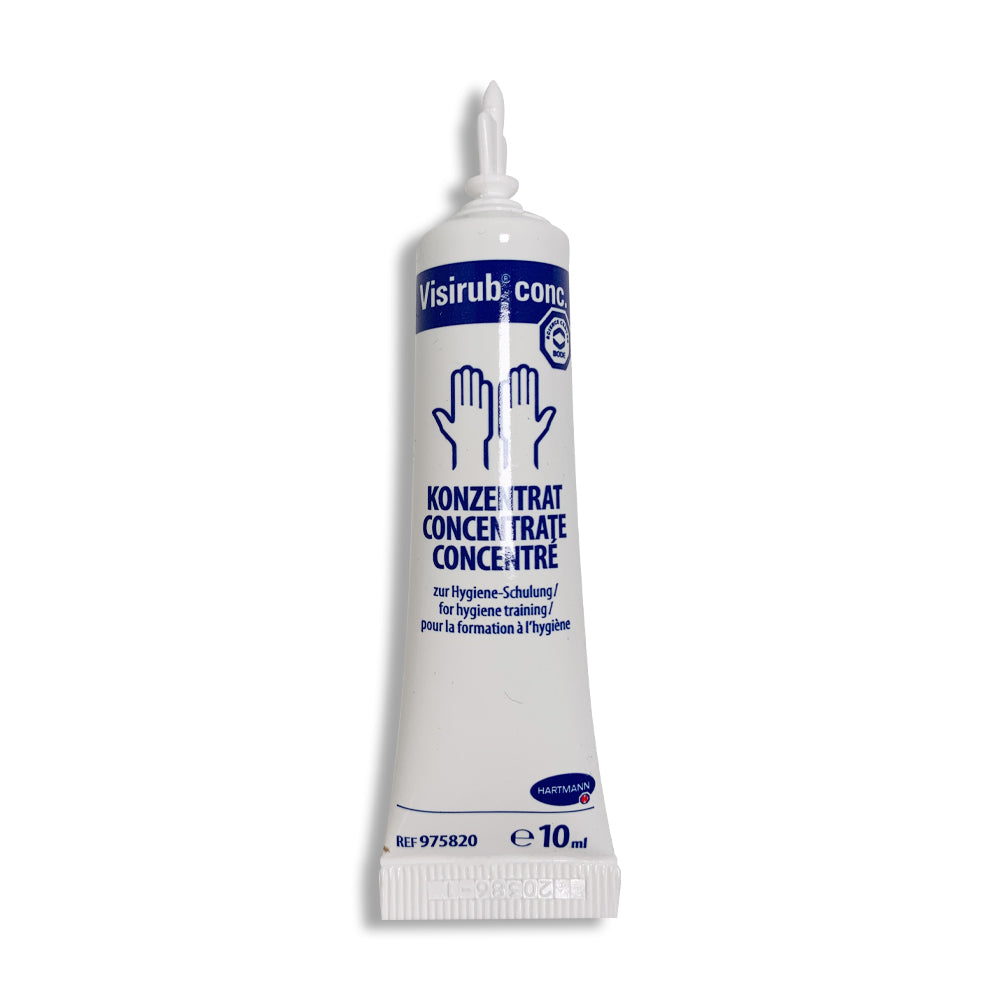 Visirub Konzentrat Desinfektionsmittel, 10 ml, weiß mit blauem Frontaufkleber