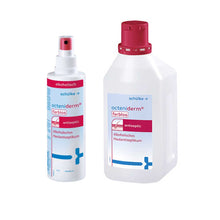 Hautantiseptikum octeniderm® farblos: 2 Flaschen mit Sprühkopf und Kanister