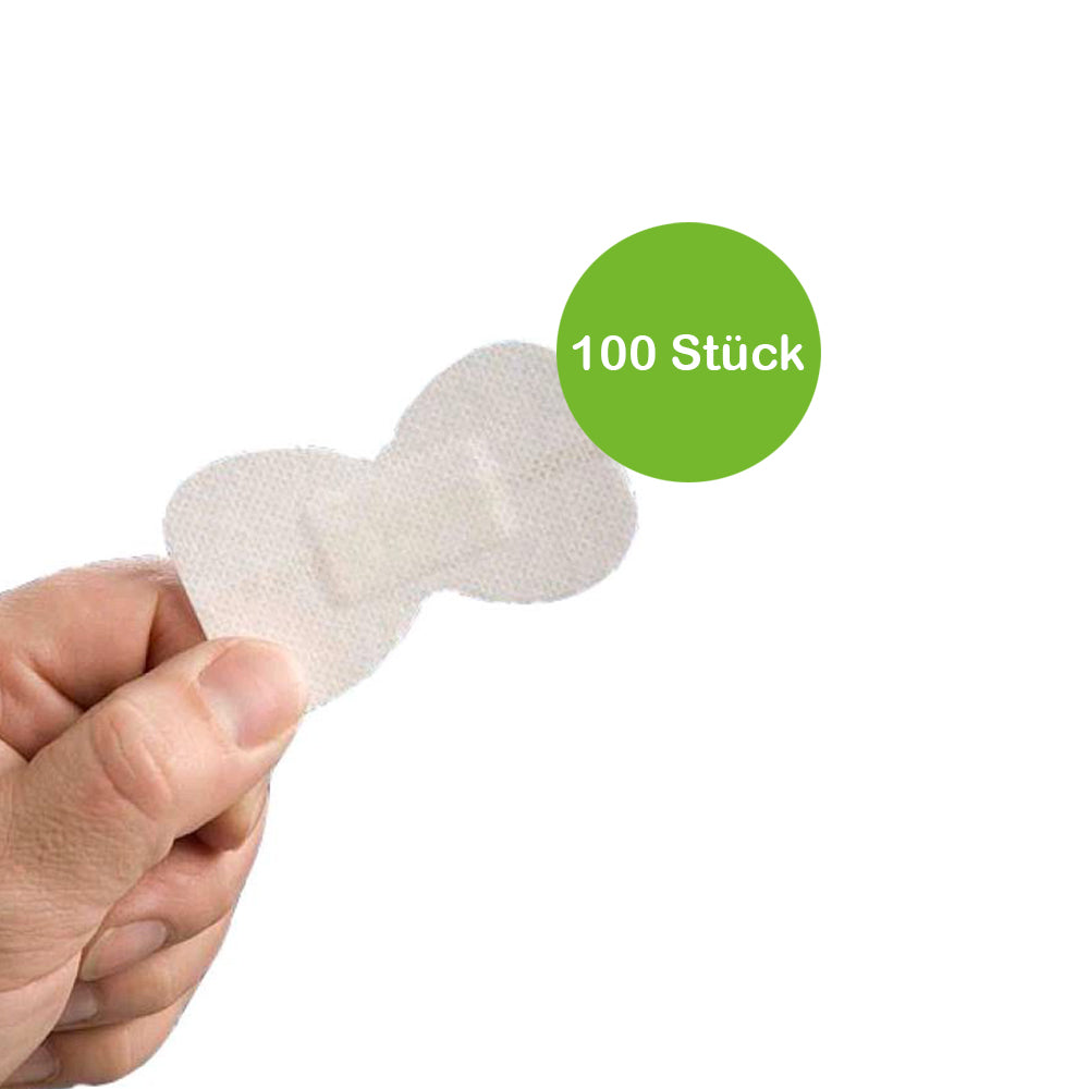 Fingerkuppenpflaster aus Vlies, hellbeige, 100 Stück, an einem Finger