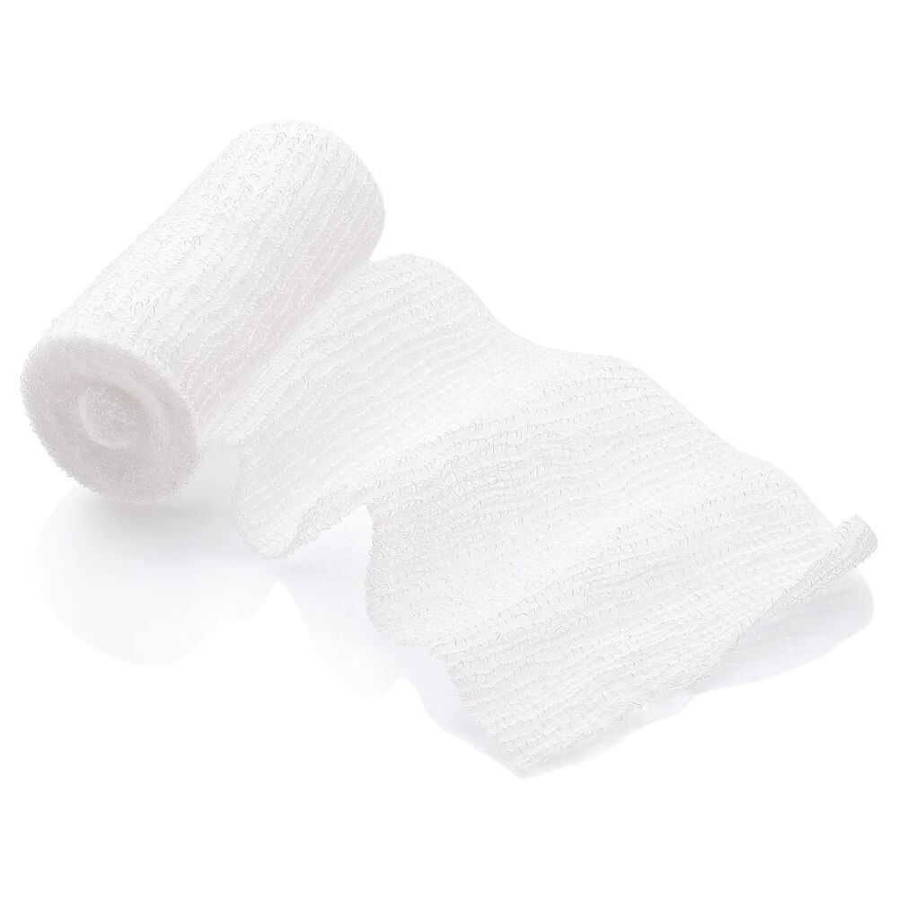 Elastische Fixierbinde Peha-crepp von Hartmann, weiß, aufgerollt