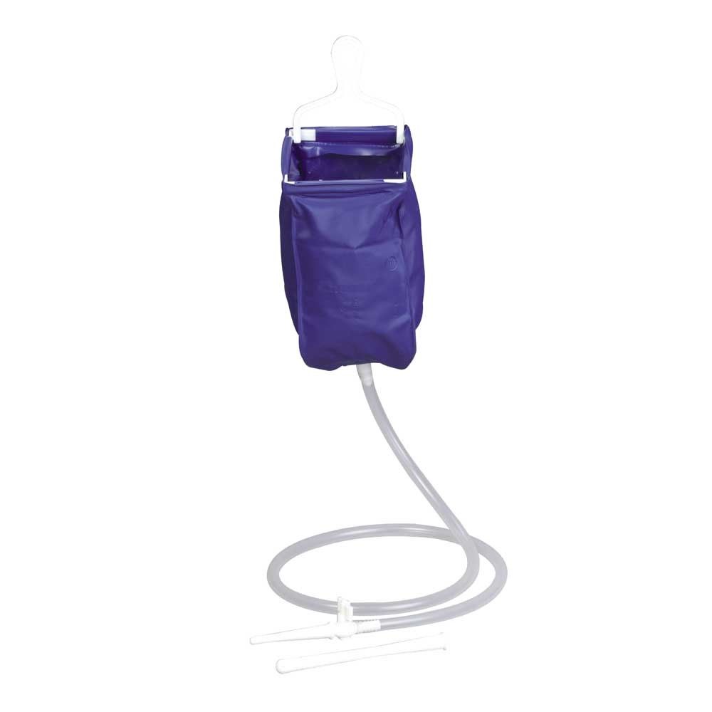 Behrend Reise-Irrigator-Set mit lila Beutel, Schlauch und Spitze