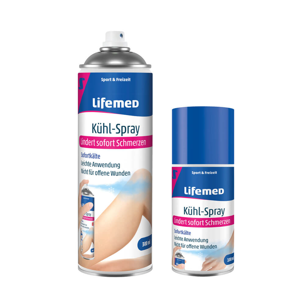Lifemed Kühlspray im Aerosol, 2 Dosen mit blauem Deckel