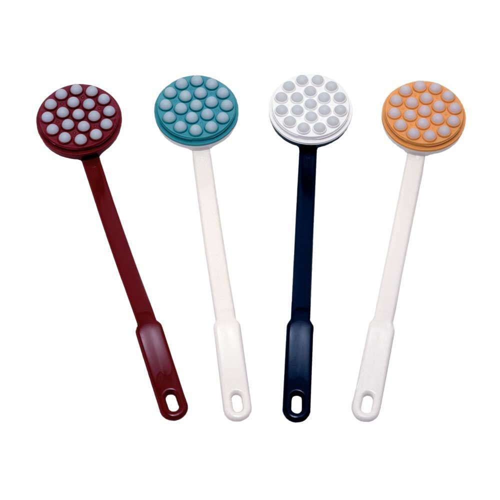 Eincremhilfe mit abnehmbarem Stiel, runde Köpfe in Rot, Mint, Blau, Orange