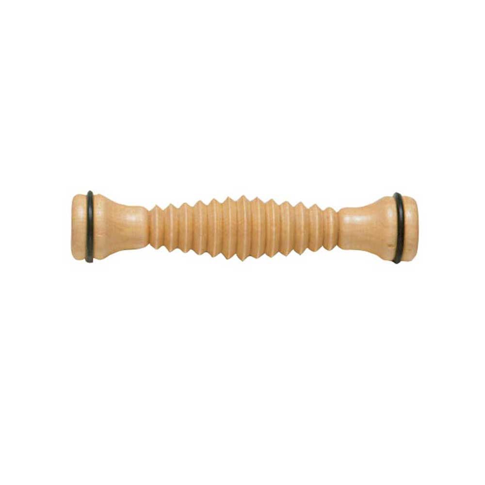 Holz-Fuß-Massageroller 22 cm, Behrend Joggiflex, gerieft mit seitlichen Endringen