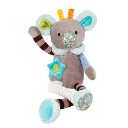 Körnerkissen-Bezug Koala grau mit bunten Ohren und Stoffgilet