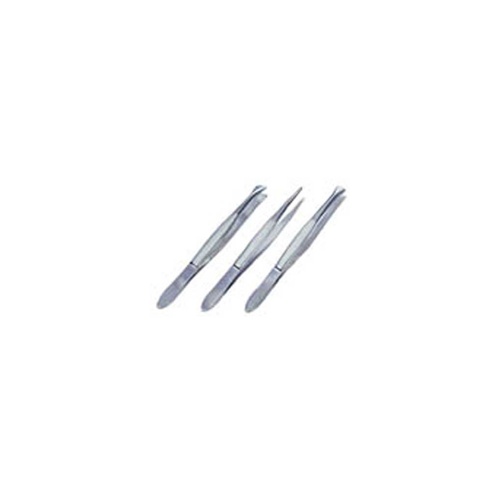 Vernickelte Pinzette mit spitzer Spitze, 8 cm