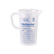 BODE Messbecher aus transparentem Kunststoff, 250 ml, Skala in 5-ml-Schritten