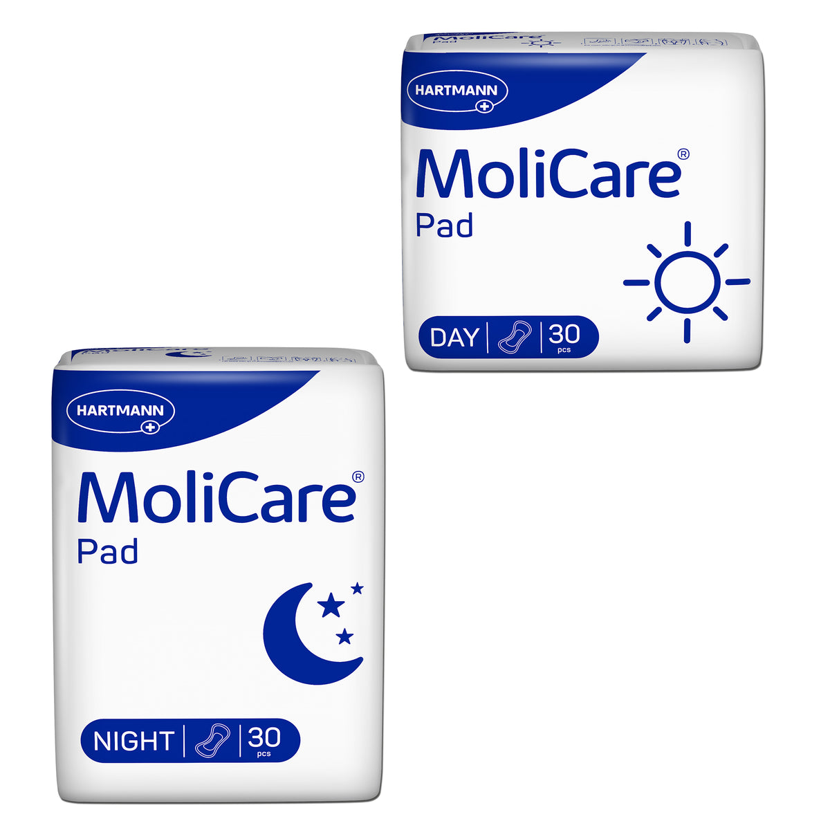 Inkontinenz-Pads MoliCare: Tages- und Nachtpackung, je 30 Stück