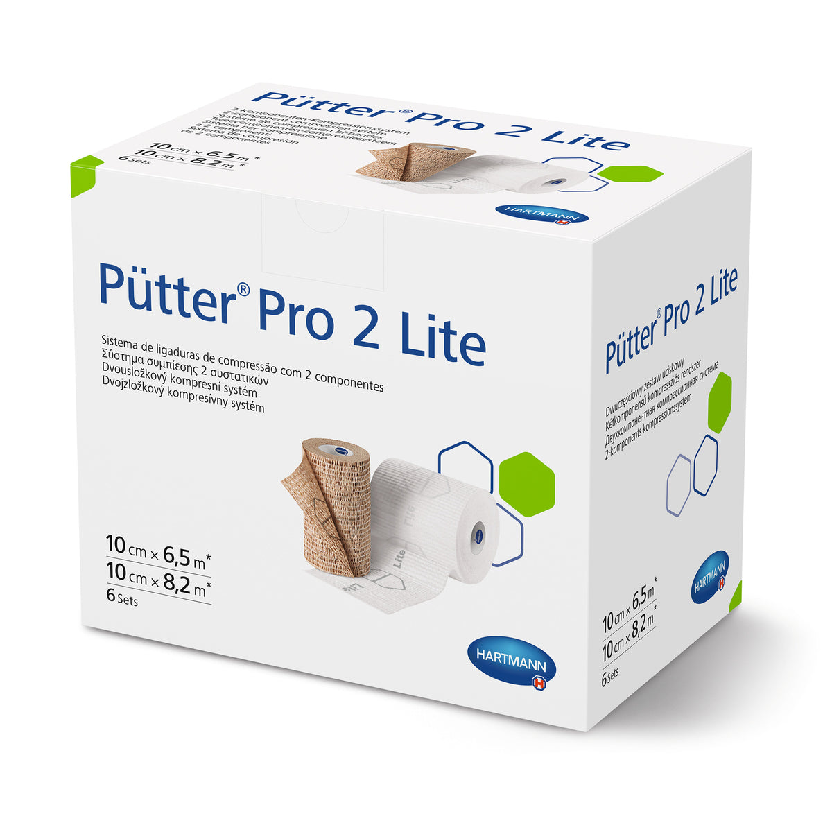 Binden-Set Hartmann Pütter® Pro 2 Lite: Umverpackung mit Größenangaben