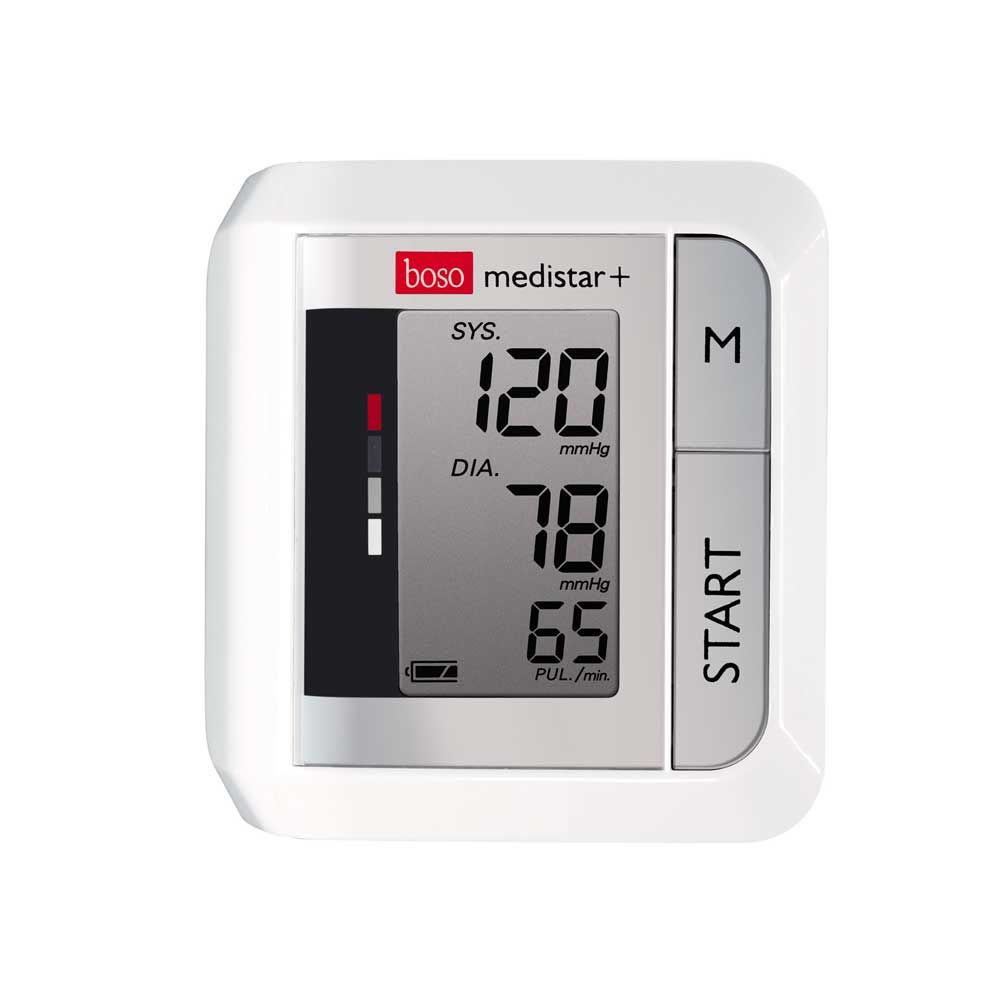Boso medistar+ Handgelenk-Blutdruckmessgerät mit großem Digital-Display und Starttaste