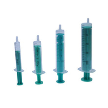 Einwegspritzen mit Einwegkanüle, Skala bis 20 ml, grüne Spritzen mit blauen Kolben