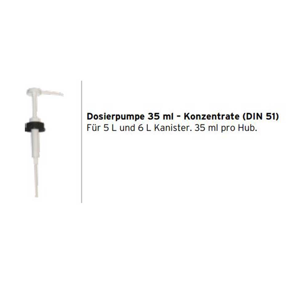Ecolab Dosierpumpe 35 ml für DIN 51, zur Dosierung aus Kanistern (5–6 l)