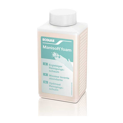 Ecolab Manisoft foam Waschlotion-Schaumflasche mit weißer Deckelkappe
