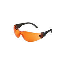 Kinder-Schutzbrille mit orangener, getönter Linse und schwarzem Rahmen, UV-Schutz