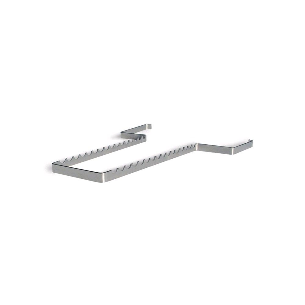 Aluminium-Instrumenteneinsatz für 8 Instrumente, metallene Halter mit Zackenprofil