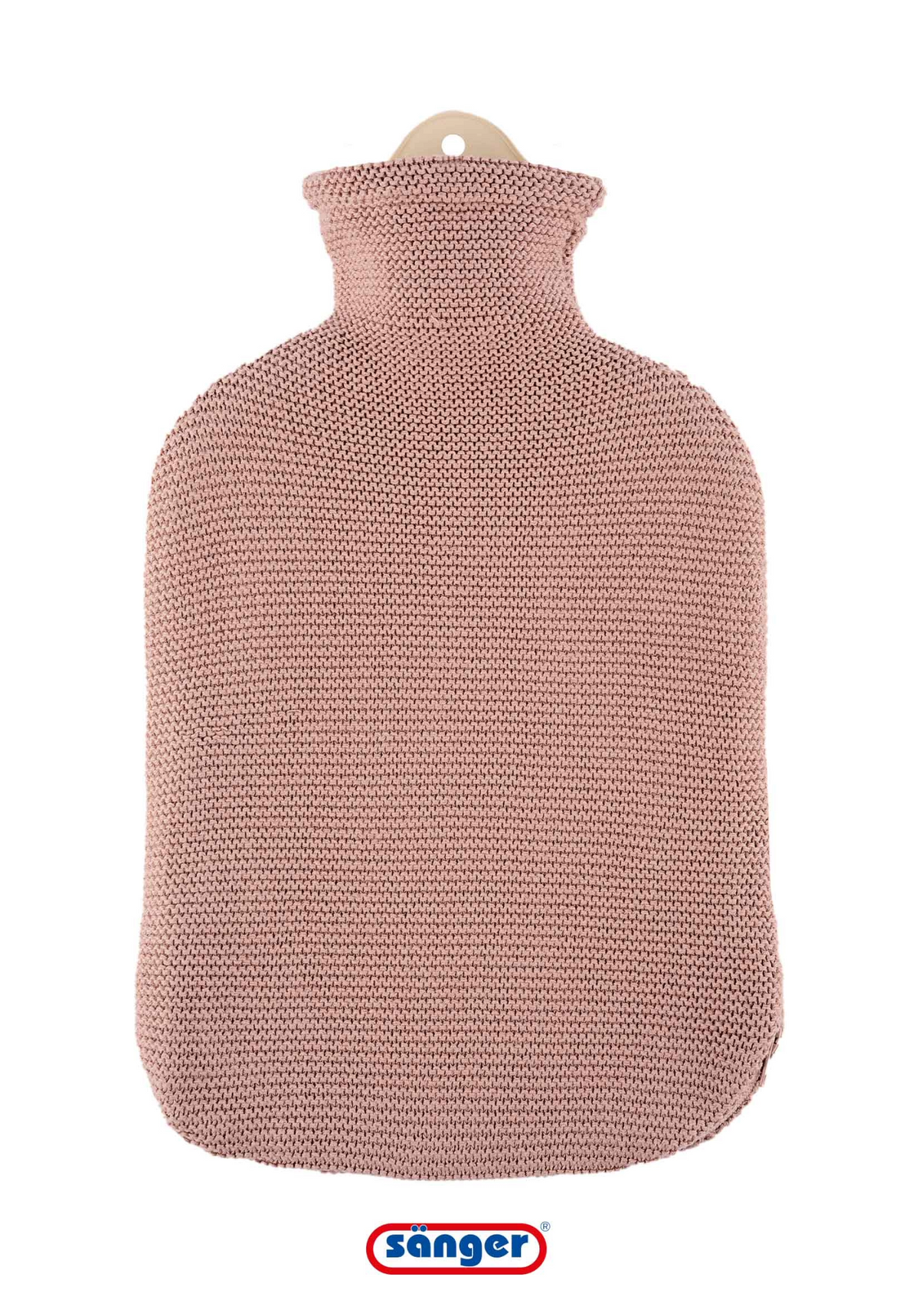 Sänger Strickbezug für Wärmflasche, Baumwolle, altrosa, mit Halsöffnung